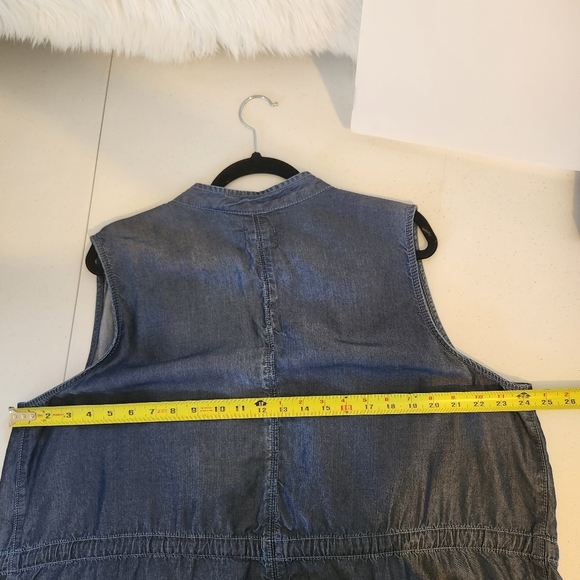 Penningtons DC Jeans Open Front Vest Lyocell Jacket Size 1X Fall Lightweight - Picture 8 of 8